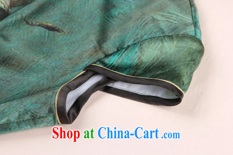 Dan smoke cheongsam dress Chinese modern sauna silk Chinese, for improved cheongsam elegant summer banquet, silk cheongsam green 3XL pictures, price, brand platters! Elections are good character, the national distribution, so why buy now enjoy more preferential! Health