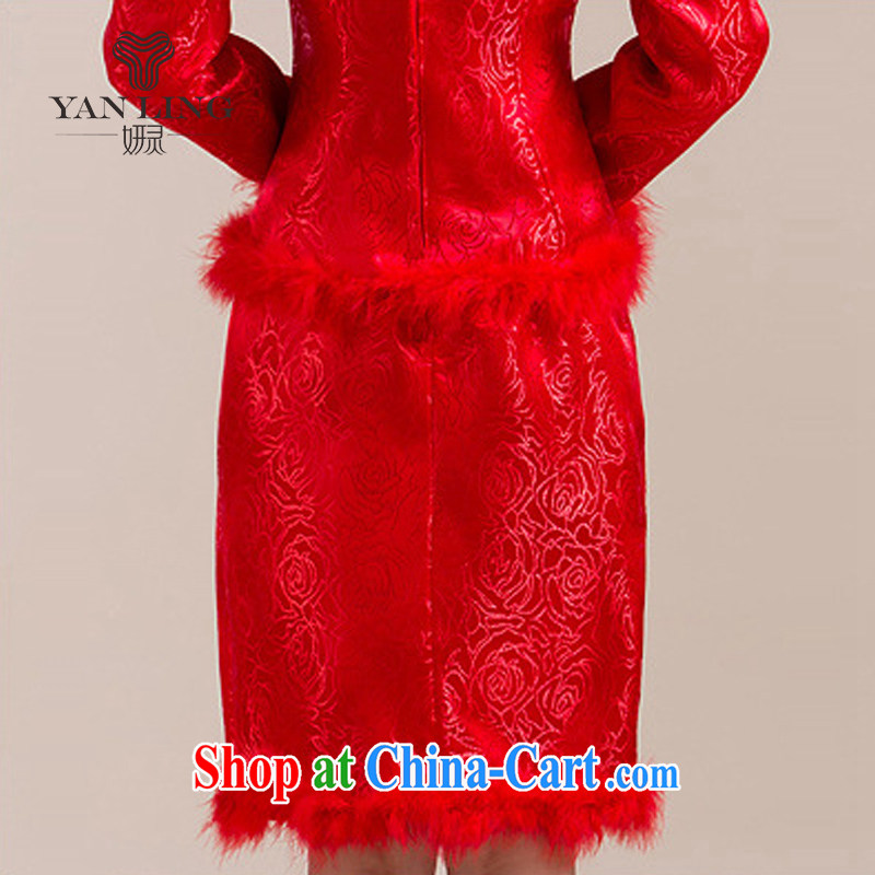 2015 new outfit, toast wedding dresses cotton robes and stylish short clip cotton robes bows clothes QP - 5002 red XL, her spirit, and shopping on the Internet