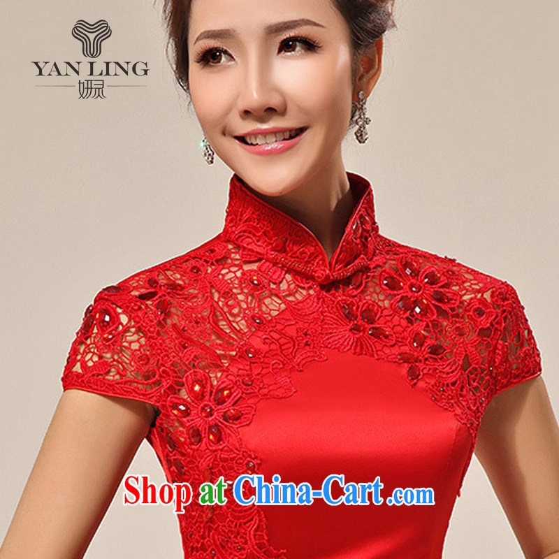 2015 New Red dresses wedding dresses wedding dresses bridal short bows stage dress QP 62 red M, her spirit, and shopping on the Internet