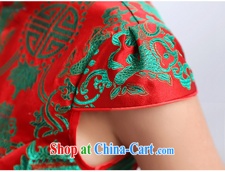 2015 new stylish cheongsam dress improved short bridal bridesmaid wedding wedding dresses dresses red S pictures, price, brand platters! Elections are good character, the national distribution, so why buy now enjoy more preferential! Health