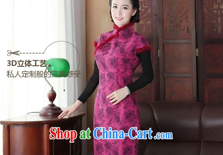 Take the cheongsam dress Chinese New autumn and winter, Chinese collar short, improved gross and stylish dresses that skirt dress in figure 3XL pictures, price, brand platters! Elections are good character, the national distribution, so why buy now enjoy more preferential! Health