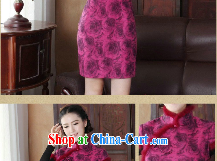 Take the cheongsam dress Chinese New autumn and winter, Chinese collar short, improved gross and stylish dresses that skirt dress in figure 3XL pictures, price, brand platters! Elections are good character, the national distribution, so why buy now enjoy more preferential! Health