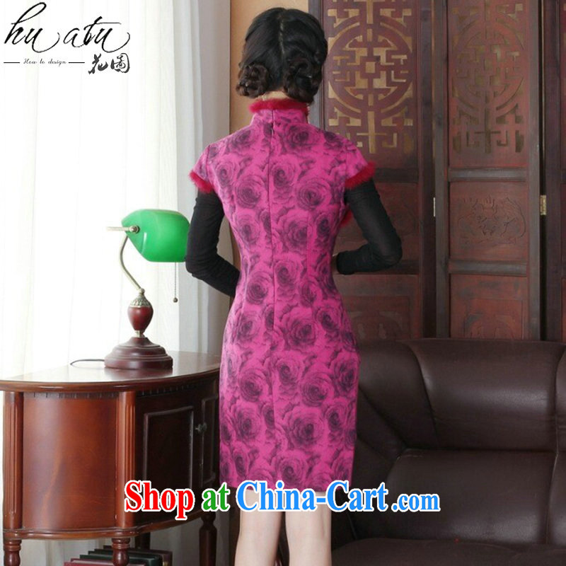 Take the cheongsam dress Chinese New autumn and winter, Chinese collar short, improved fashion cheongsam dress it dress dress in figure 3XL, figure, and shopping on the Internet
