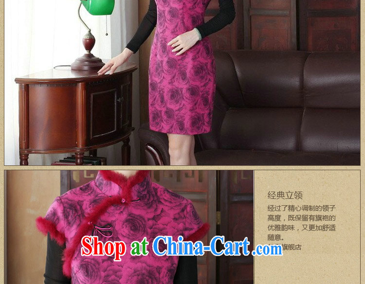 Bin Laden smoke cheongsam dress Chinese New autumn and winter, Chinese collar short, improved fashion cheongsam dress so dress attire such as figure 3XL pictures, price, brand platters! Elections are good character, the national distribution, so why buy now enjoy more preferential! Health