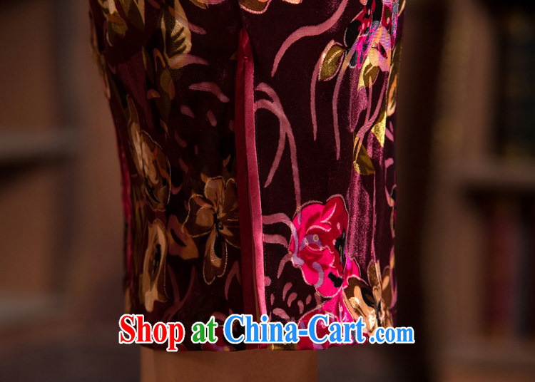 A Chinese qipao improved stylish new 2015 spring sexy beauty daily short-sleeved silk graphics thin short cheongsam dress multi-colored XXL pictures, price, brand platters! Elections are good character, the national distribution, so why buy now enjoy more preferential! Health