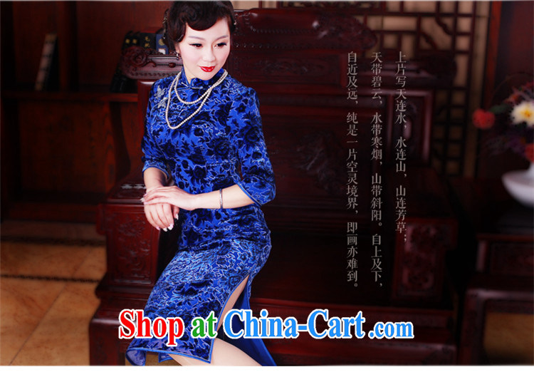 ruyi, 2015 New in the cuff long retro silk high-end Silk Cheongsam beauty dress 5048 purple XL pictures, price, brand platters! Elections are good character, the national distribution, so why buy now enjoy more preferential! Health