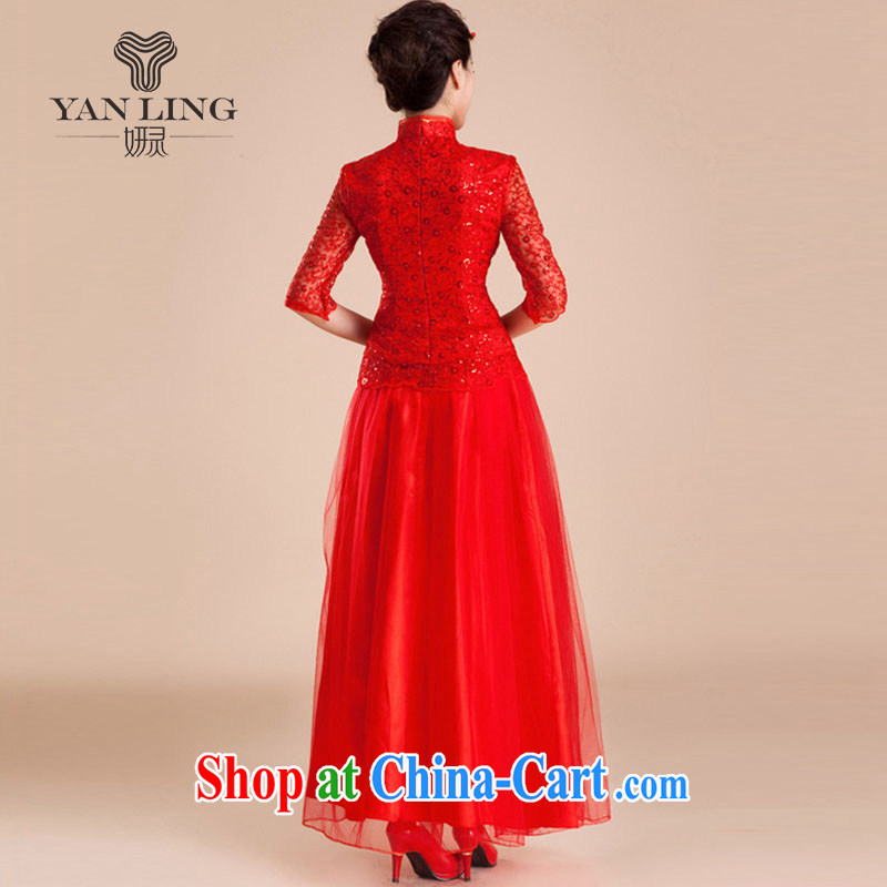 2015 wedding dresses cheongsam dress uniform toast wedding retro dress bridal wedding improved stylish long QP 83 red M, her spirit, and shopping on the Internet