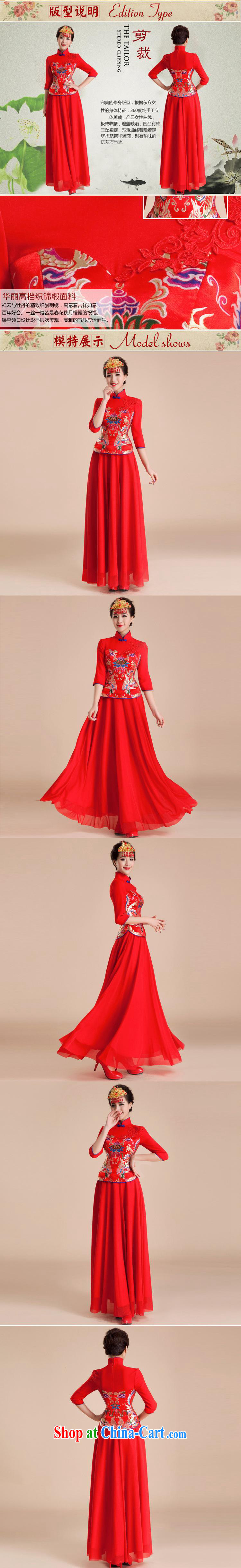 2015 wedding dresses new wedding dresses retro improved nowhere in his long-sleeved bridal long summer QP 84 red XXL pictures, price, brand platters! Elections are good character, the national distribution, so why buy now enjoy more preferential! Health