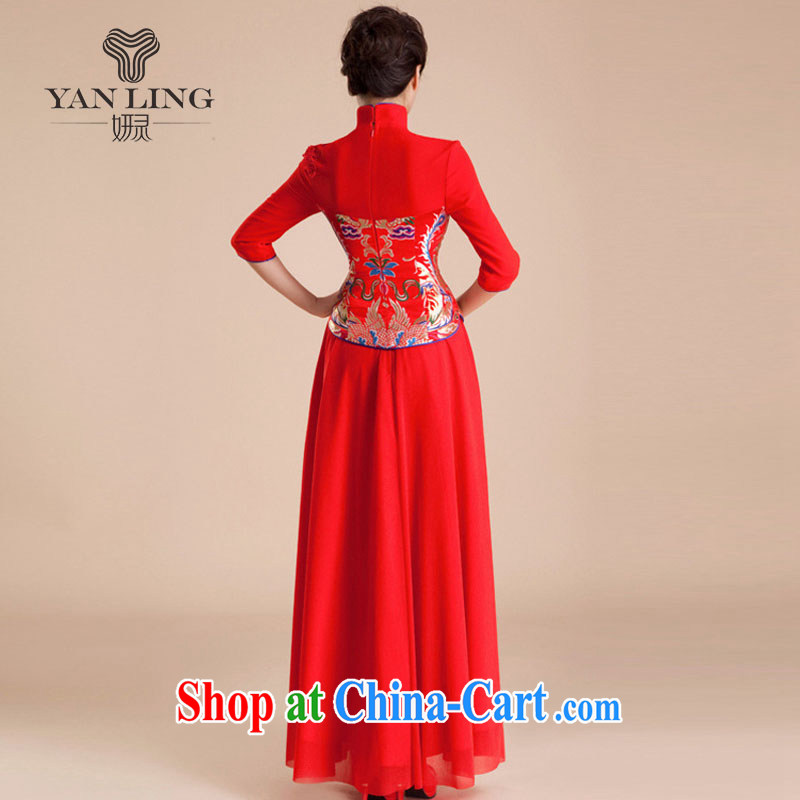 2015 wedding dresses new wedding dresses retro improved nowhere in his bride long-sleeved long summer QP 84 red XXL, her spirit, and shopping on the Internet