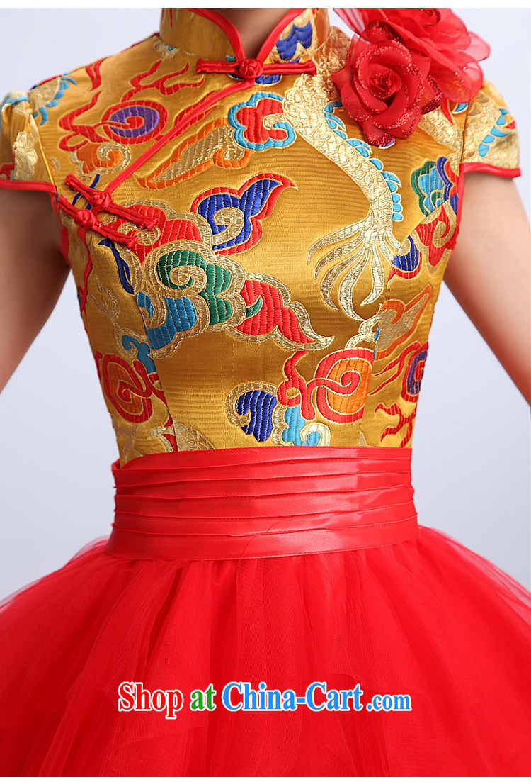2015 new stylish improved cheongsam dress short marriages wedding dresses show clothes dresses QP - 11 red S pictures, price, brand platters! Elections are good character, the national distribution, so why buy now enjoy more preferential! Health