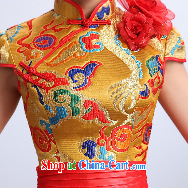 2015 new stylish improved cheongsam dress short marriages wedding dresses show clothes dresses QP - 11 red S, her spirit, and shopping on the Internet