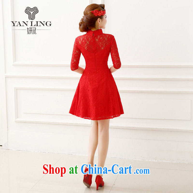 2015 bridal toast short dresses, high-waist high, 7 cuff red bridal dresses marriage QP 151 red M, her spirit, and shopping on the Internet