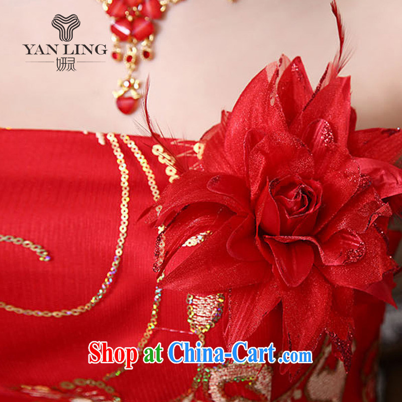 2015 bridal wedding dress dresses red retro wedding toast wedding serving short bridal replacing QP - 134 red XXL, her spirit, and on-line shopping