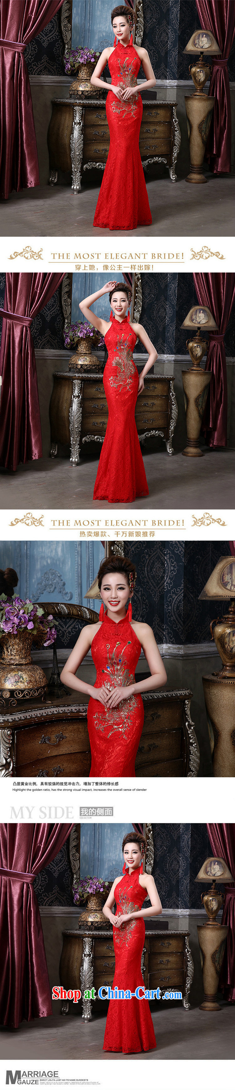2015 bridal wedding toast service is also exposed back lace Phoenix crowsfoot cheongsam wedding bridal replacing QP - 136 red M pictures, price, brand platters! Elections are good character, the national distribution, so why buy now enjoy more preferential! Health