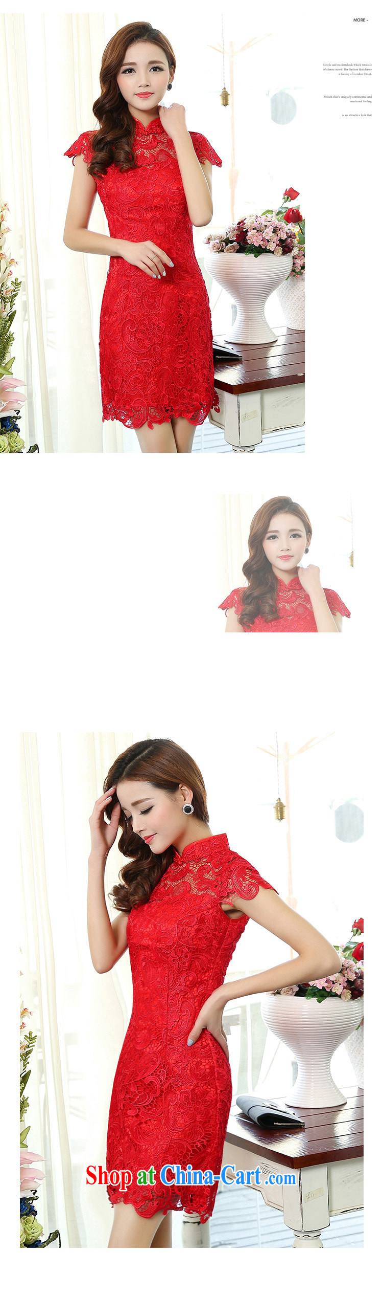 Cover Story 2015 new dress lace dresses bridal dresses with bows bridal clothing dresses red L pictures, price, brand platters! Elections are good character, the national distribution, so why buy now enjoy more preferential! Health