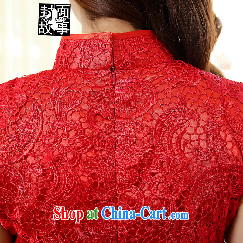 Cover Story 2015 new dress lace dresses bridal dresses with bows bridal clothing dresses red L, cover story (cover story), shopping on the Internet
