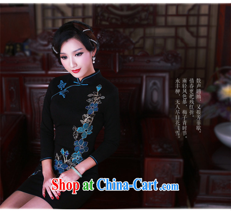 Ruyi style in a new section in 2015 cuff cheongsam dress stylish and improved daily retro cheongsam dress 5041 black XL pictures, price, brand platters! Elections are good character, the national distribution, so why buy now enjoy more preferential! Health