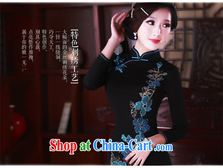 Ruyi style in a new section in 2015 cuff cheongsam dress stylish and improved daily retro cheongsam dress 5041 black XL pictures, price, brand platters! Elections are good character, the national distribution, so why buy now enjoy more preferential! Health