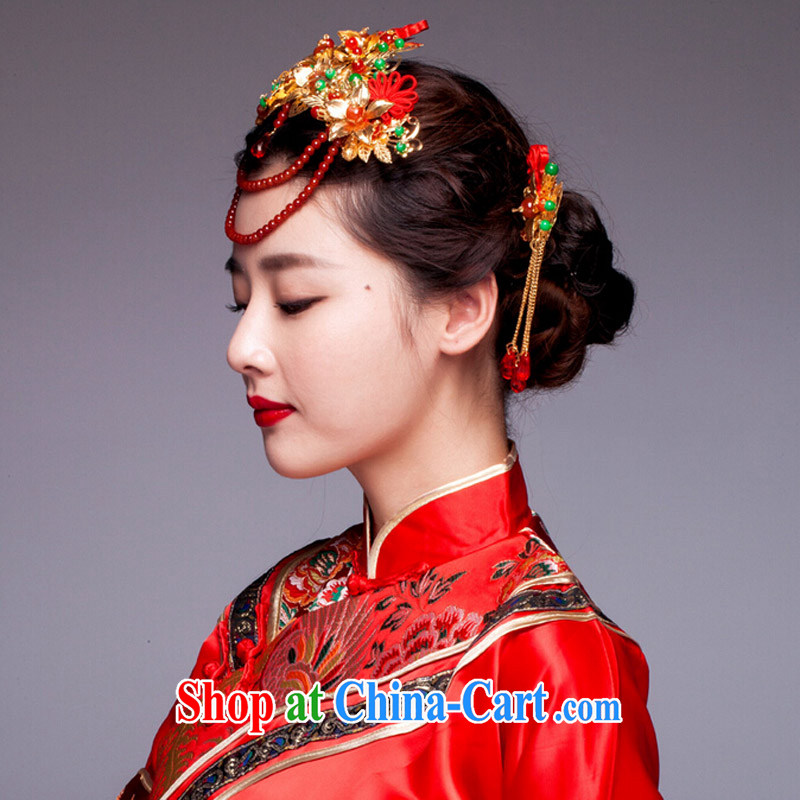 (Quakers, bride's ancient and Chinese-trim red dragon costumes and hair accessories show groups serving classic cheongsam dress head-dress costumes and accessories, and friends (LANYI), shopping on the Internet