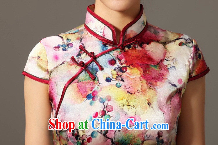 Bin Laden smoke, Mr Ronald ARCULLI cheongsam dress Chinese Chinese, dos Santos for Silk Cheongsam elegant and noble grape flower Silk Cheongsam dress shown in Figure 3XL pictures, price, brand platters! Elections are good character, the national distribution, so why buy now enjoy more preferential! Health