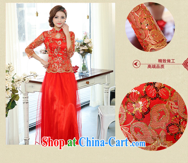 2015 New China wind antique dresses brides with bridal tea dress two-piece wedding dress larger wedding dress red XXXL pictures, price, brand platters! Elections are good character, the national distribution, so why buy now enjoy more preferential! Health