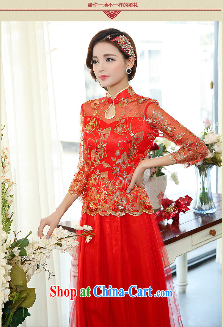 2015 New China wind antique dresses brides with bridal tea dress two-piece wedding dress larger wedding dress red XXXL pictures, price, brand platters! Elections are good character, the national distribution, so why buy now enjoy more preferential! Health