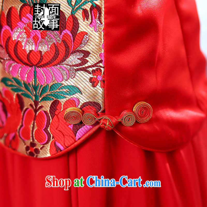 Cover Story 2014 New Classic only US-China wind two kits, the bride dresses with bridal tea dress red XXXL, the cover story (cover story), online shopping