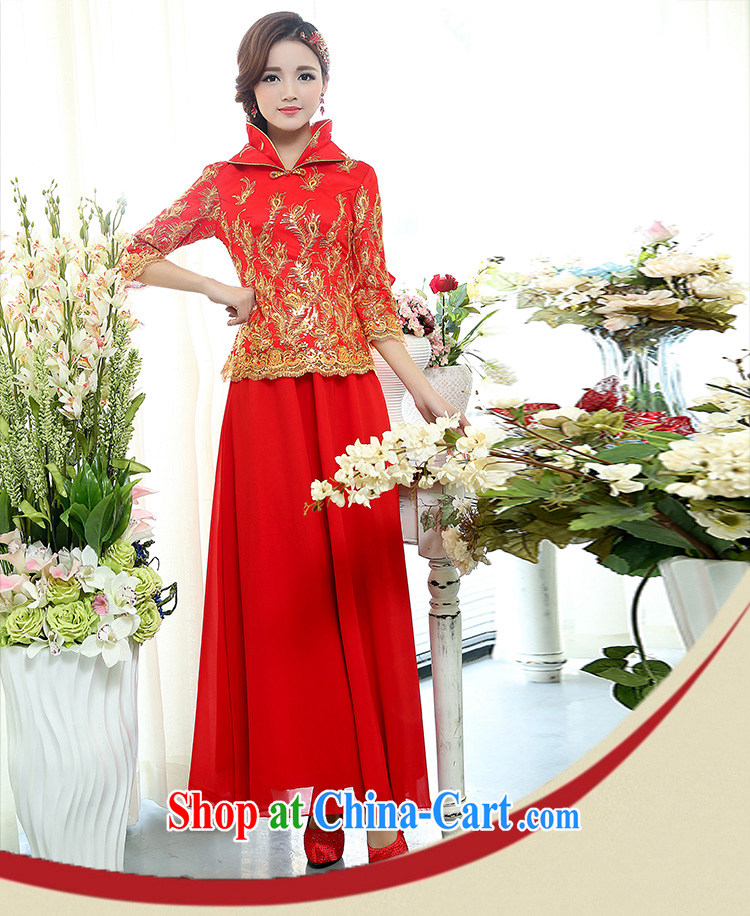 Cover Story 2015 new legislative style atmosphere retro Phoenix embroidery larger dresses brides with bridal tea dress two piece dress and Ho Kim XXXL pictures, price, brand platters! Elections are good character, the national distribution, so why buy now enjoy more preferential! Health
