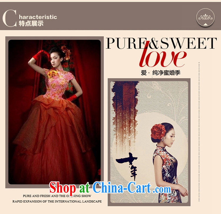 Cover Story 2015 new ornate beaded stereo take 7 beauty of the cuff, dresses bride toast with tea dress dress with wedding red XXXL pictures, price, brand platters! Elections are good character, the national distribution, so why buy now enjoy more preferential! Health