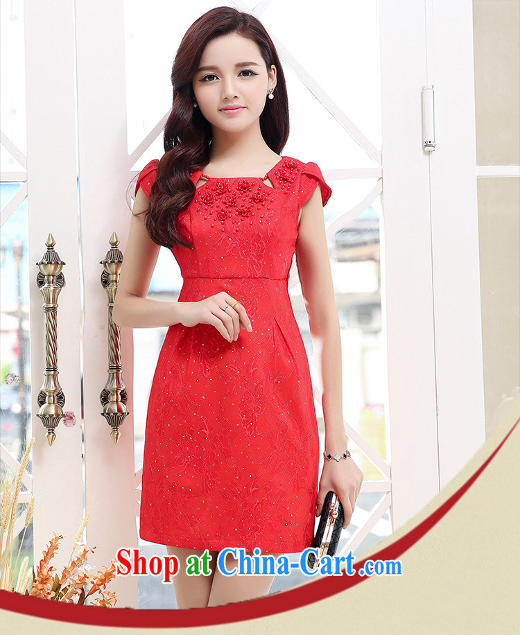 Cover Story 2015 new ornate beaded stereo take 7 beauty of the cuff, dresses bride toast with tea dress dress with wedding red XXXL pictures, price, brand platters! Elections are good character, the national distribution, so why buy now enjoy more preferential! Health