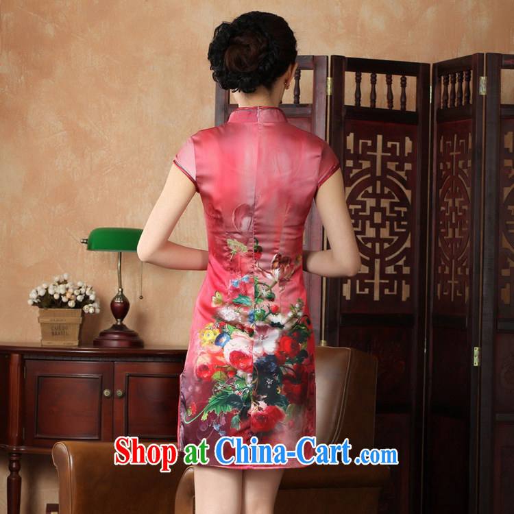 Bill, new, improved Chinese qipao, for a tight beauty stamp duty short cheongsam dress - A green 2 XL pictures, price, brand platters! Elections are good character, the national distribution, so why buy now enjoy more preferential! Health