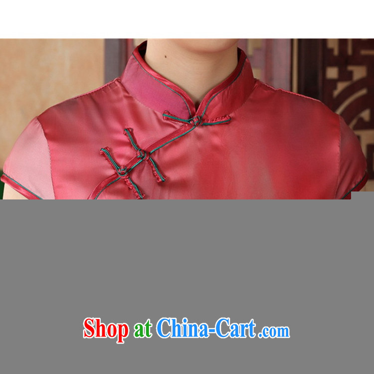 Bill, new, improved Chinese qipao, for a tight beauty stamp duty short cheongsam dress - A green 2 XL pictures, price, brand platters! Elections are good character, the national distribution, so why buy now enjoy more preferential! Health