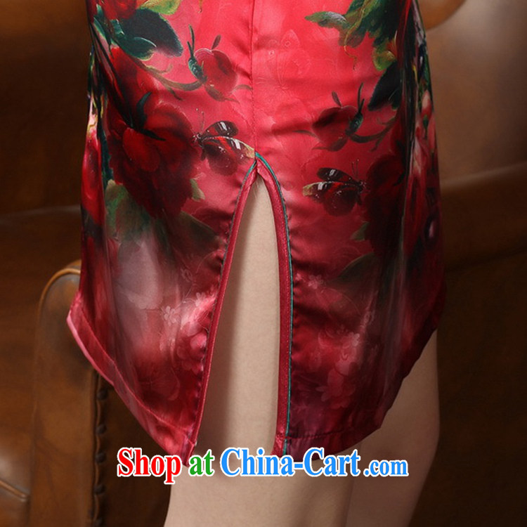 Bill, new, improved Chinese qipao, for a tight beauty stamp duty short cheongsam dress - A green 2 XL pictures, price, brand platters! Elections are good character, the national distribution, so why buy now enjoy more preferential! Health