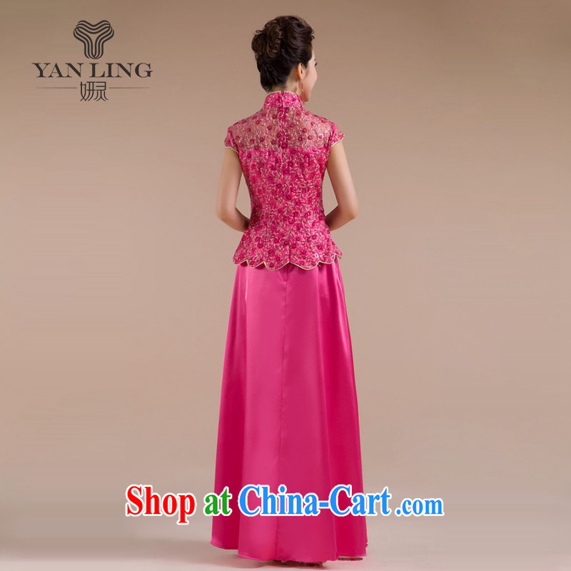 Chinese wedding dresses sexy wedding dresses improved bride toast serving retro wedding dresses stylish QP - 111 pink S, her spirit, and, on-line shopping