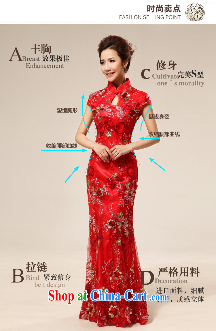 New bridal wedding dresses skirt summer fashion improved lace retro red bows dresses 64 red L pictures, price, brand platters! Elections are good character, the national distribution, so why buy now enjoy more preferential! Health