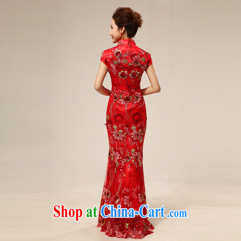 New bridal wedding dresses skirt summer stylish improved lace retro red bows dresses 64 red L, her spirit, and shopping on the Internet
