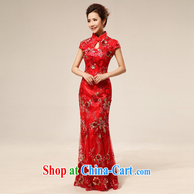 New bridal wedding dresses skirt summer stylish improved lace retro red bows dresses 64 red L, her spirit, and shopping on the Internet