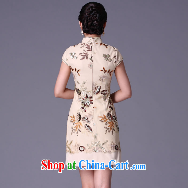 The CYD HO Kwun Tong as soon as possible and take strong 2015 new winter clothes cheongsam dress improved stylish short retro dresses G 99,215 m White XXL Sau looked Tang, shopping on the Internet