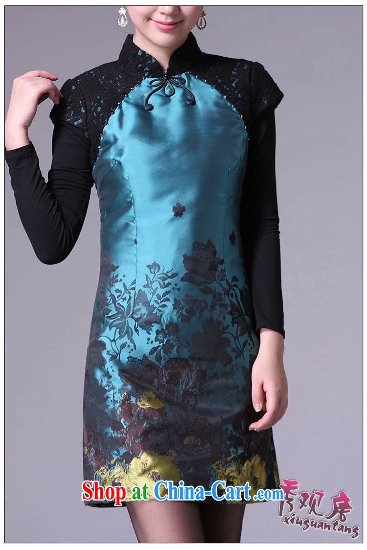 The CYD HO Kwun Tong -- getting cuter hand-painted winter clothes dresses 2015 winter clothes daily short clip cotton cheongsam dress retro G 97,175 silver XXXL pictures, price, brand platters! Elections are good character, the national distribution, so why buy now enjoy more preferential! Health