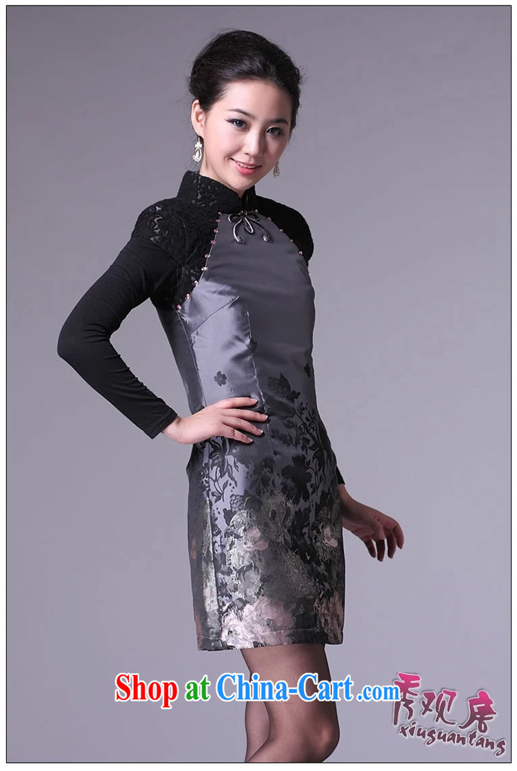 The CYD HO Kwun Tong -- getting cuter hand-painted winter clothes dresses 2015 winter clothes daily short clip cotton cheongsam dress retro G 97,175 silver XXXL pictures, price, brand platters! Elections are good character, the national distribution, so why buy now enjoy more preferential! Health