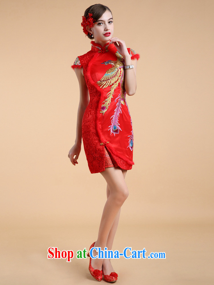Property is property, 2015 new cheongsam dress short lace wedding toast serving temperament high-end dress wedding dress XL pictures, price, brand platters! Elections are good character, the national distribution, so why buy now enjoy more preferential! Health