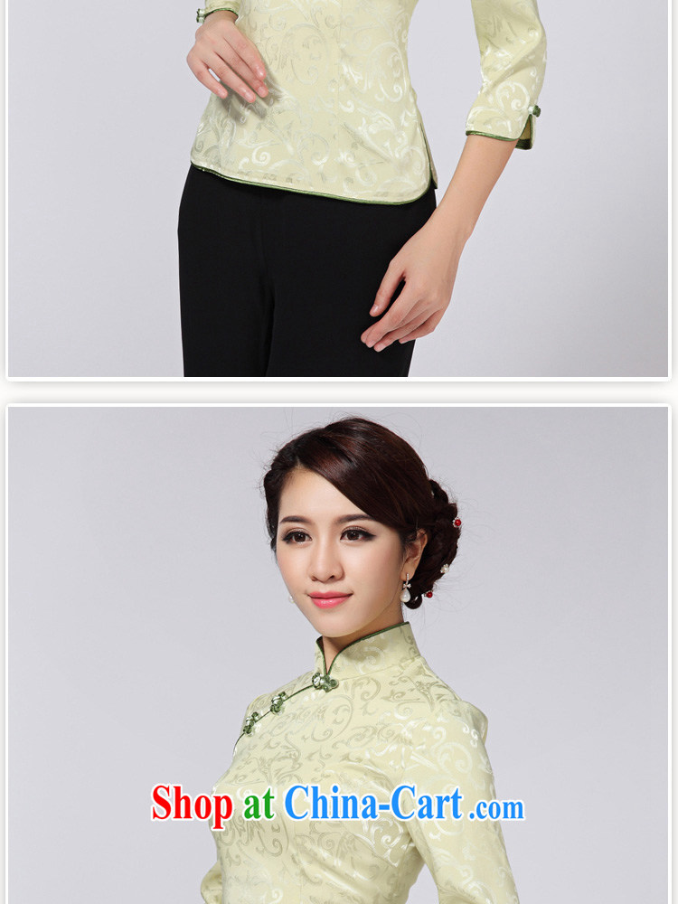A property, 2015 new Chinese Tang 7 the cuff and Stylish retro improved China's Ethnic Wind Jacket female yellow XXL pictures, price, brand platters! Elections are good character, the national distribution, so why buy now enjoy more preferential! Health