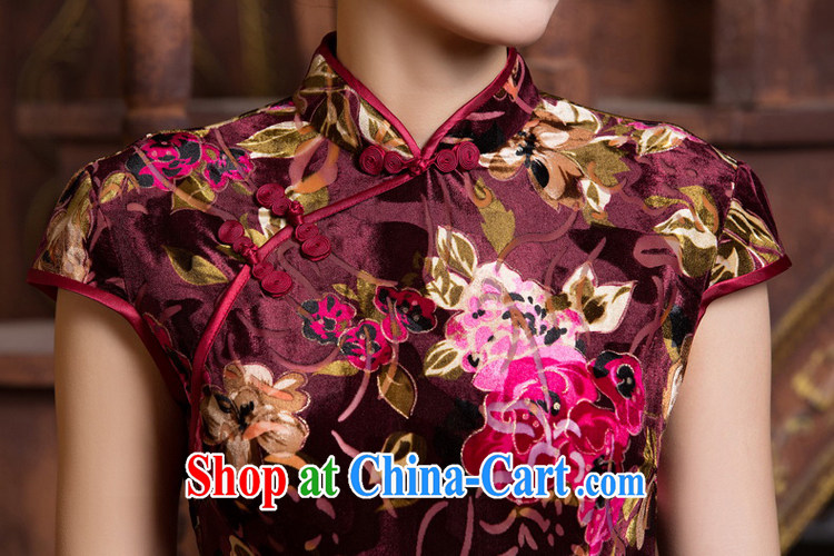 A Chinese qipao improved stylish new 2015 spring sexy beauty daily short-sleeved silk graphics thin short cheongsam dress M pictures, price, brand platters! Elections are good character, the national distribution, so why buy now enjoy more preferential! Health
