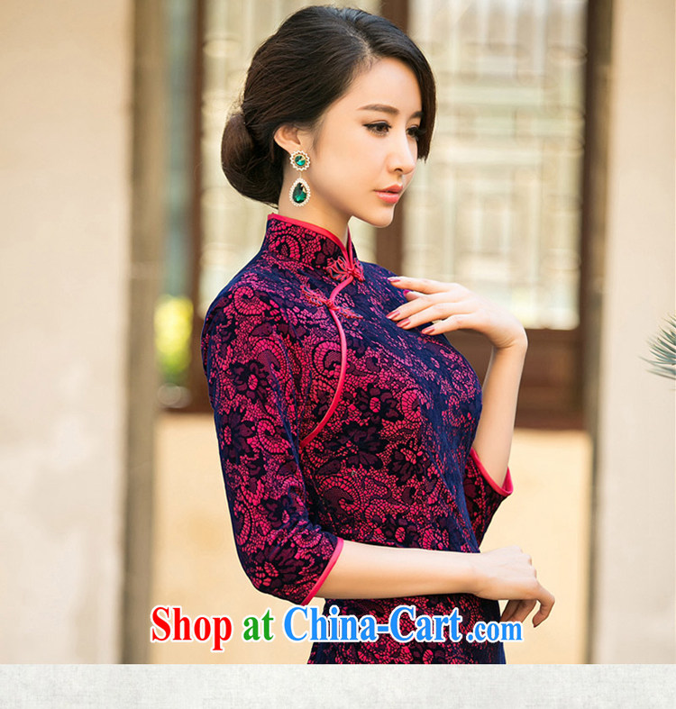 Property is property, 2015 New National wind girls with the velvet cheongsam beauty skirt stylish improved retro short cheongsam army green XXL pictures, price, brand platters! Elections are good character, the national distribution, so why buy now enjoy more preferential! Health