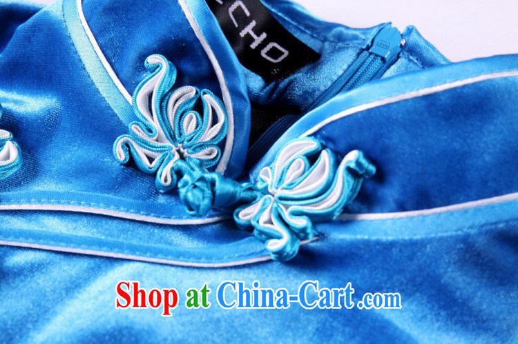 Shallow end improved Stylish retro wool stamp duty cuff in daily short cheongsam XWGQF 13 - 25 blue XXXL pictures, price, brand platters! Elections are good character, the national distribution, so why buy now enjoy more preferential! Health