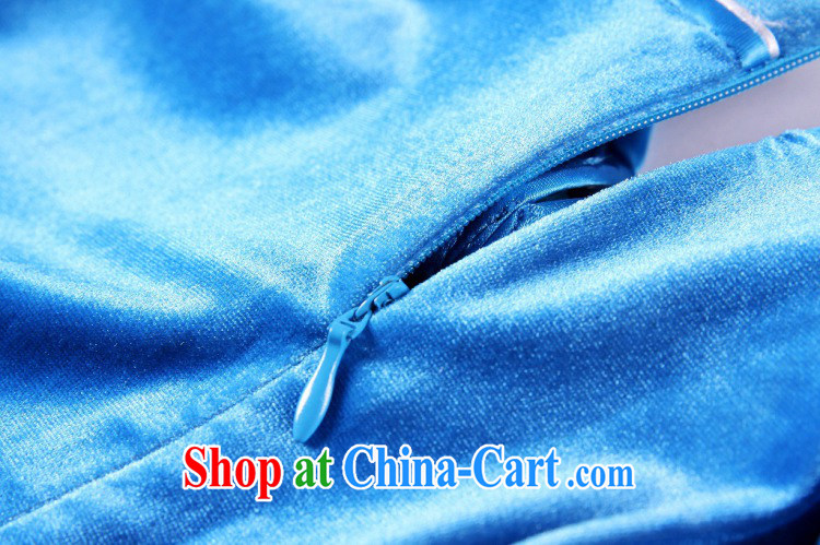 Shallow end improved Stylish retro wool stamp duty cuff in daily short cheongsam XWGQF 13 - 25 blue XXXL pictures, price, brand platters! Elections are good character, the national distribution, so why buy now enjoy more preferential! Health