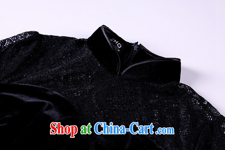Shallow end improved stylish and simple lace long-sleeved wool stitching daily outfit XWGQF 13 - 0863 black XXXL pictures, price, brand platters! Elections are good character, the national distribution, so why buy now enjoy more preferential! Health