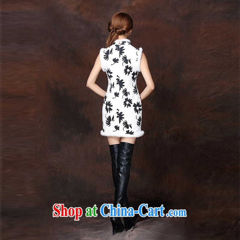 The end is very stylish and Improved spell gross sleeveless Folder unit does not turn on's short cheongsam XWGQF 141,011 picture color XL, shallow end (QM), shopping on the Internet