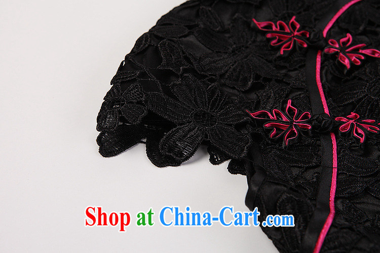 Very high end water-soluble lace cheongsam dress stylish and improved three-dimensional embroidery elegant qipao female XWGQF 8810 black XXL pictures, price, brand platters! Elections are good character, the national distribution, so why buy now enjoy more preferential! Health