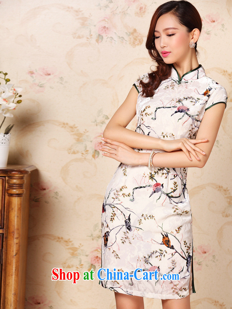 Shallow end improved Stylish retro silk sauna silk daily Leisure Short cheongsam XWG QF 1305 - 1 pictures color XXXL pictures, price, brand platters! Elections are good character, the national distribution, so why buy now enjoy more preferential! Health